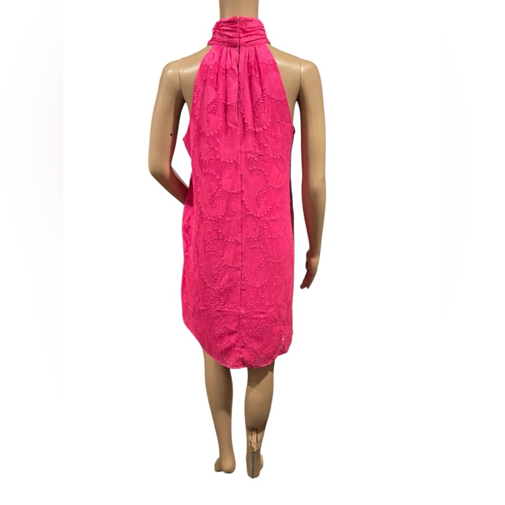 Lilly Pulitzer Kristine Halter Dress Pink Tango Tangerine Dream Jacquard size XS - Picture 3 of 16